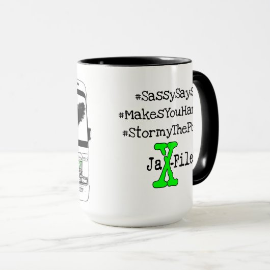 Ik en 3 in een RV Koffie-Mok Mok (Voorkant rechts)