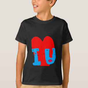 Ik en ik komen samen voor een kus t-shirt