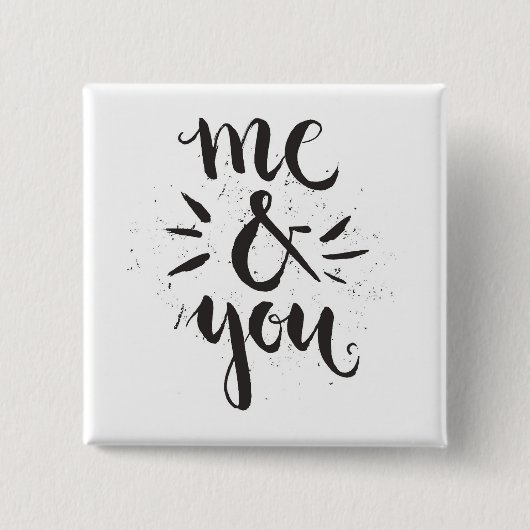 Ik en jij vierkante button 5,1 cm (Voorkant)