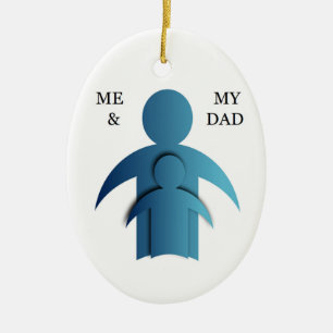 IK EN MIJN DAD KERAMISCH ORNAMENT