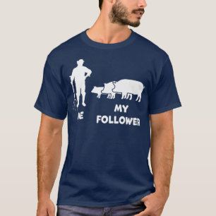 Ik en mijn Follower Funny Farmer Pig Farmer Premiu T-shirt