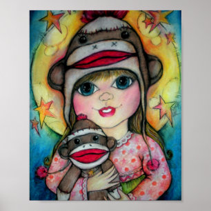 Ik en mijn Sock Monkey-vriend Poster