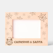 Ik en Santa Claus Snowflake Custom Name Gegraveerde Lijstjes (Voorkant)