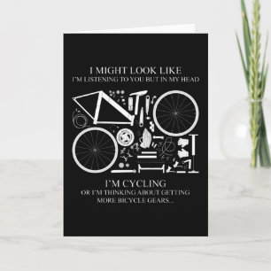 Ik fiets of ik denk aan cadeaus voor wielrenners kaart