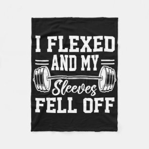 Ik flexte en mijn Sleeves vielen van gym workout b Fleece Deken