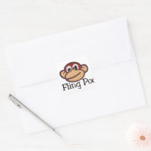 Ik Fling Poo. Vierkante Sticker (Envelop)