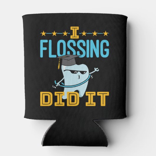 Ik flossen deed het tandarts Afstuderen RDH Blikjeskoeler (Achterkant)