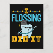 Ik flossen deed het tandarts Afstuderen RDH Briefkaart (Voorkant)