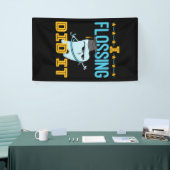 Ik flossen deed het tandarts Afstuderen RDH Spandoek (Beurs)