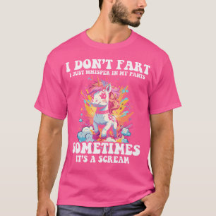 Ik fluister niet in mijn broek - grappige eenhoorn t-shirt