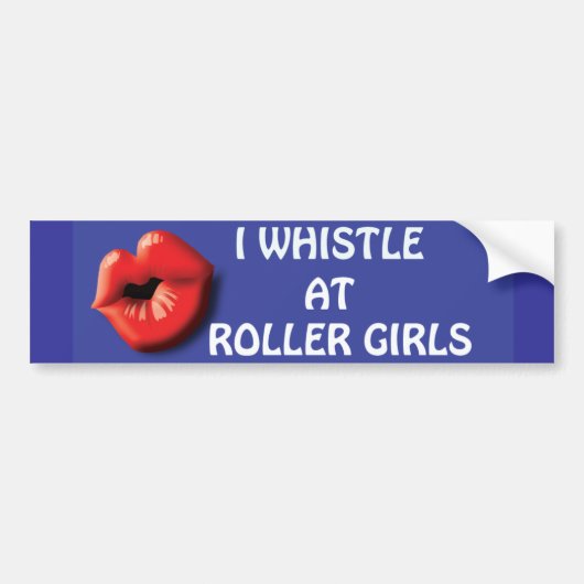 Ik fluit bij Roller Girls Bumber Sticker (Voorkant)