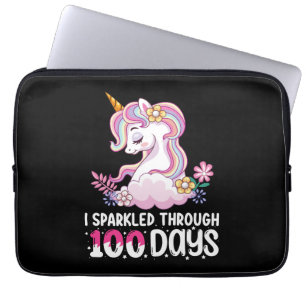 Ik fonkelde door 100 dagen eenhoorn van school laptop sleeve