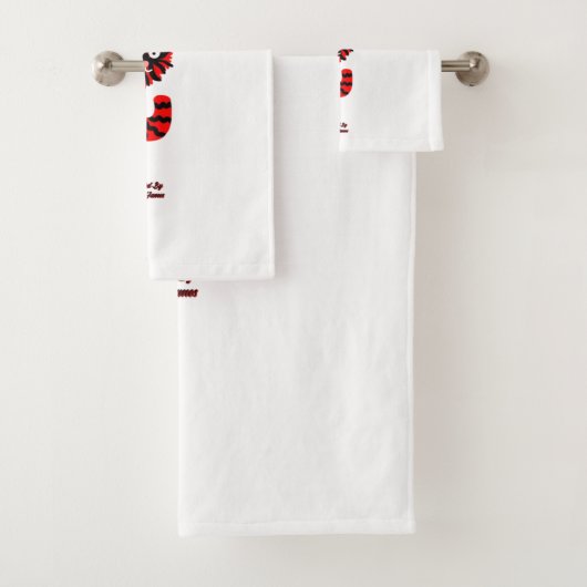 Ik Fuzzy U badkamer handdoek set (Insitu)