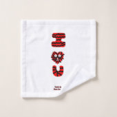 Ik Fuzzy U badkamer handdoek set (Wasdoekje)