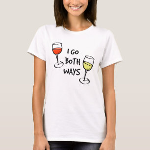 Ik ga allebei Wijnglazen T-shirt