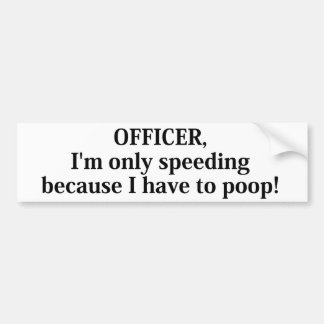 Ik ga alleen maar te snel omdat bumpersticker