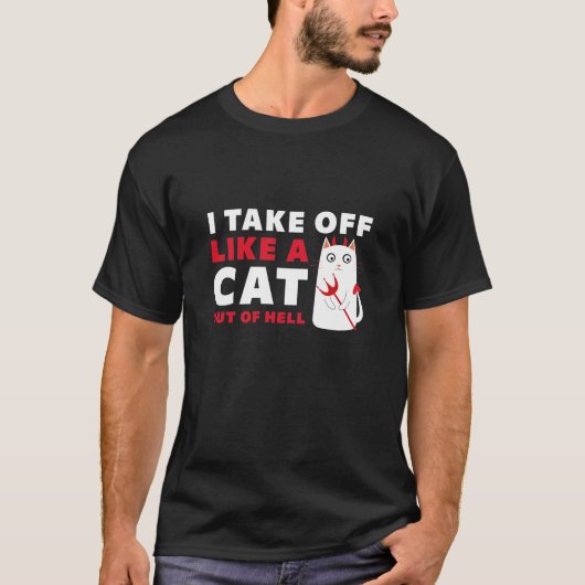 Ik ga als een kat uit de hel t-shirt (Voorkant)