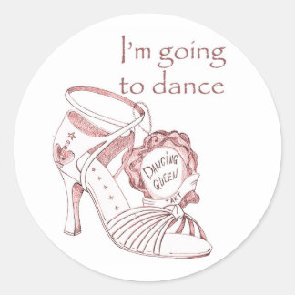 Ik ga dansen ronde sticker