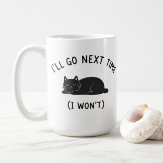 Ik ga de volgende keer - Grappige kat introvert mo Koffiemok