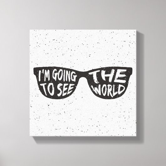 Ik ga de wereld zien canvas afdruk (Voorkant)