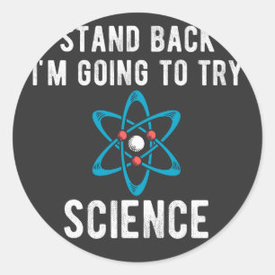 Ik ga de wetenschap proberen ronde sticker