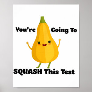 Ik ga deze test veggie leraar testen poster
