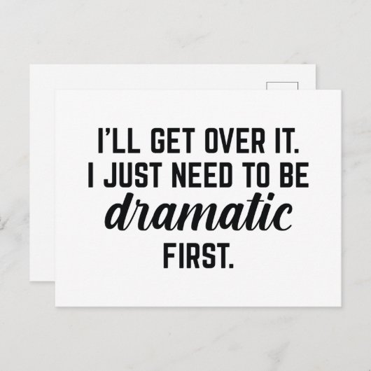 Ik ga er wel over. briefkaart (Voorkant / Achterkant)