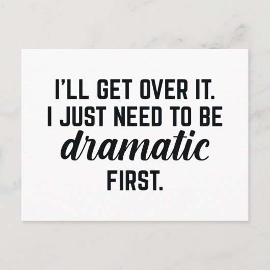 Ik ga er wel over. briefkaart (Voorkant)