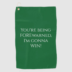 Ik ga groen winnen grappig golfhanddoek