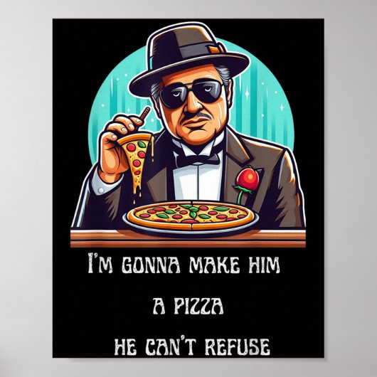 Ik ga hem een pizza maken die hij niet kan weigere poster (Voorkant)