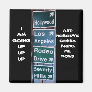 IK GA HOLLYWOOD magnet omhoog Magneet