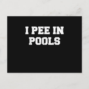 Ik ga in pools zitten waar grappig Sarcastisch zwe Uitnodiging Briefkaart