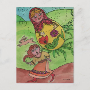 Ik ga je Matroshka Ukraine Folk Art geven Briefkaart