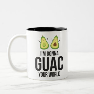 Ik ga je wereld schelen, Guacamole Avocado Tweekleurige Koffiemok
