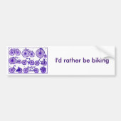 Ik ga liever fietsen bumpersticker (Voorkant)