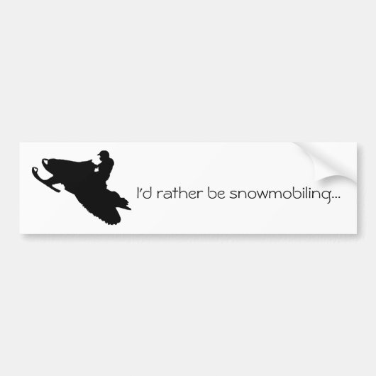 Ik ga liever sneeuwen...Bumpersticker Bumpersticker (Voorkant)