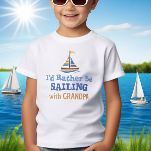 Ik Ga Liever Zeilen Met Opa Kids T-Shirt
