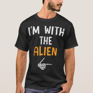 IK GA MET Het Alien Kostuum Halloween Matching Kop T-shirt