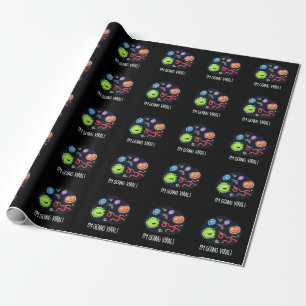 Ik ga met het virale Funny Virus Pun Dark BG Cadeaupapier