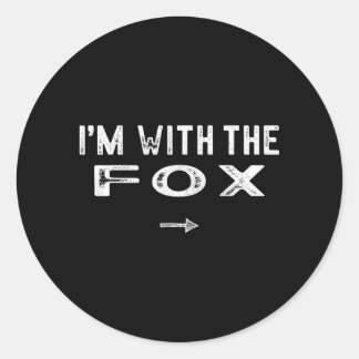 Ik Ga Met Het Vossenkostuum Overeenkomende Luie Ha Ronde Sticker