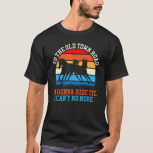 Ik ga mijn paard berijden Retro Vintage Grappig T-shirt