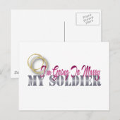 Ik ga mijn soldaat trouwen. briefkaart (Voorkant / Achterkant)