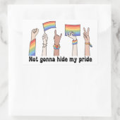 Ik ga mijn trots niet verbergen rechthoekige sticker (Tas)