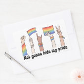 Ik ga mijn trots niet verbergen rechthoekige sticker (Envelop)