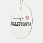 Ik ga naar Californië Keramisch Ornament (Links)