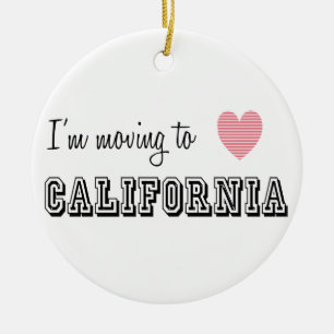 Ik ga naar Californië Keramisch Ornament