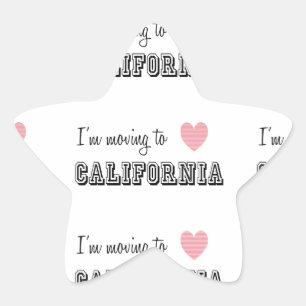 Ik ga naar Californië Ster Sticker
