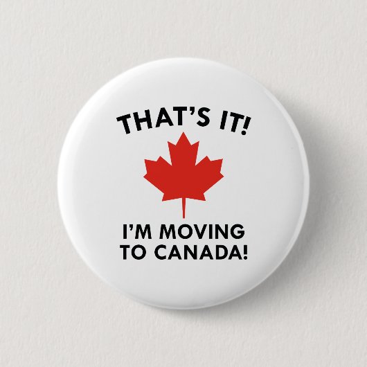Ik ga naar Canada Ronde Button 5,7 Cm (Voorkant)