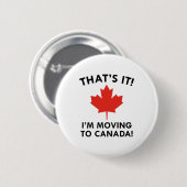 Ik ga naar Canada Ronde Button 5,7 Cm (Voorkant /achterkant)