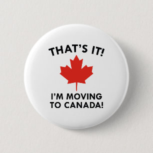 Ik ga naar Canada Ronde Button 5,7 Cm